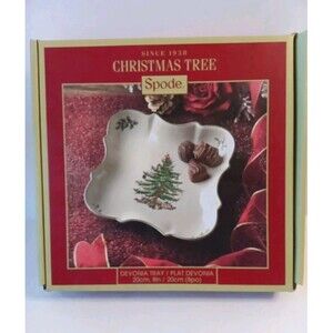 Spode Christmas Tree Devonia Ceramic Tray 8" Square